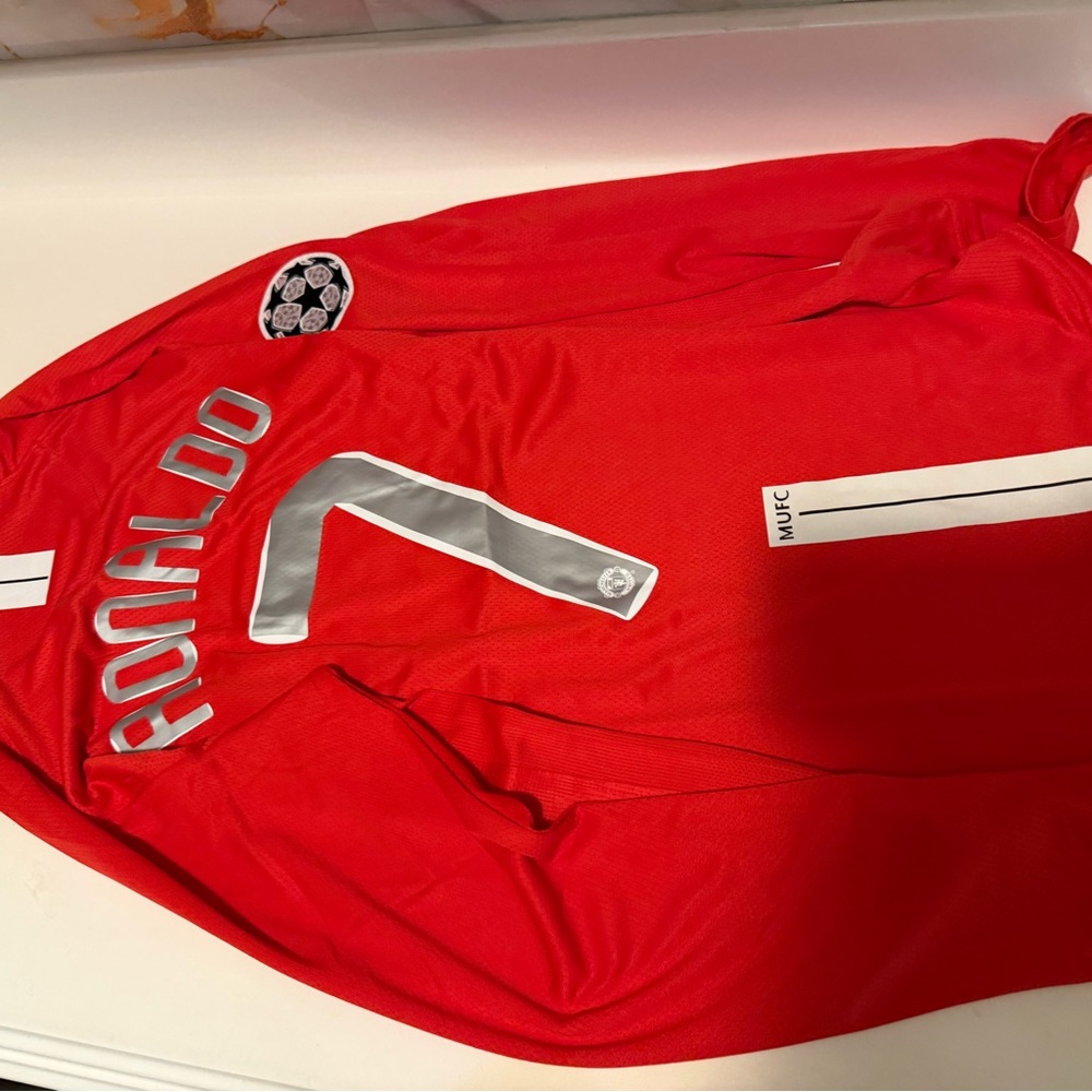 Cristiano Ronaldo #7 2008 UCL Final Manchester united Long Sleeve Jersey
